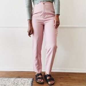 missguided pastel pink pleated trousers